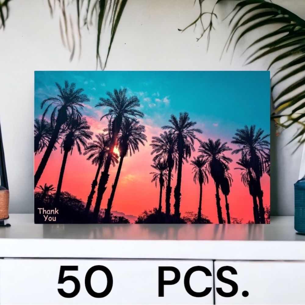 50 10X13 Poly Mailers Twilight Palms PRICE IS FIRM - Picture 2 of 5